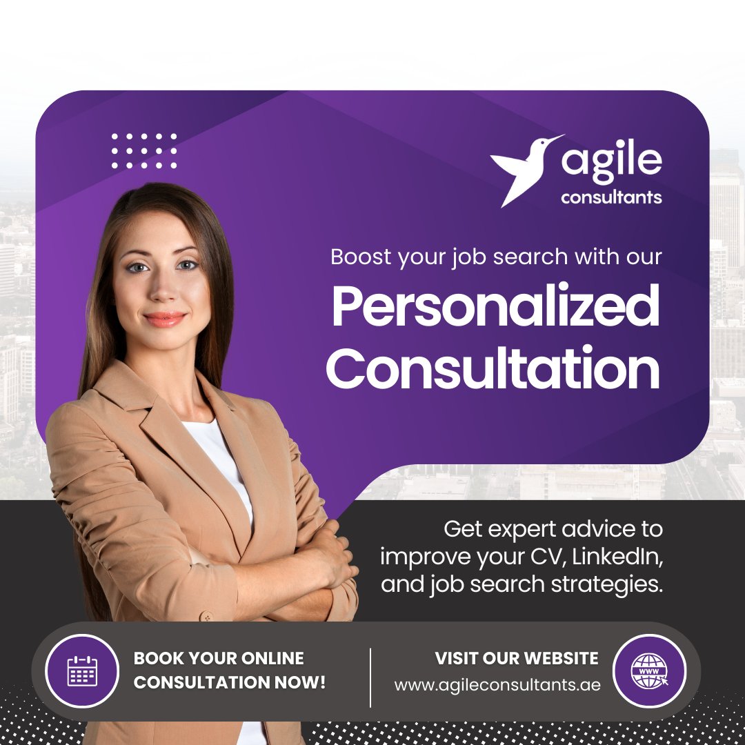 AgileUAE's tweet image. Considering your next career step?

At Agile Consultants, we provide practical guidance and honest insights to help you make informed decisions and move ahead with clarity and confidence.

Schedule your consultation today: agileconsultants.ae/consultation

#CareerDevelopment