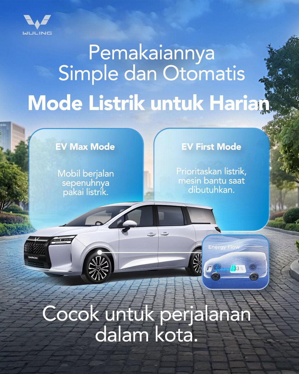 WulingMotorsID's tweet image. Lewat Ling Power Hybrid System, semuanya bisa berjalan lebih adaptif &amp;amp; otomatis, tanpa harus kamu atur secara rumit.

Hasilnya, pengalaman berkendara jadi terasa lebih praktis, efisien &amp;amp; tetap nyaman di berbagai kondisi.

#WulingMotors #DriveForABetterLife #Darion #Eksion