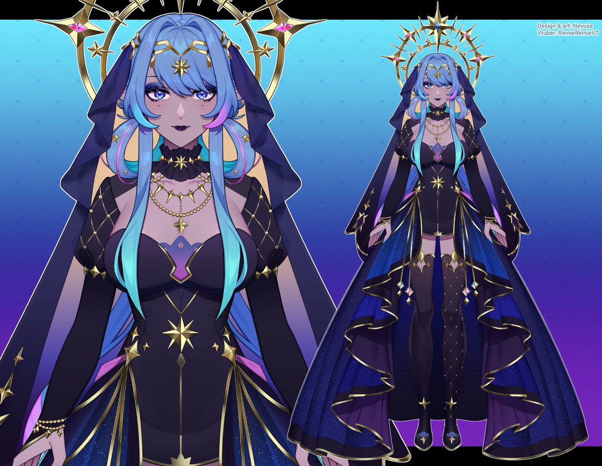 neyuse's tweet photo. Vtuber outfit done for @/RinnieRinnieVT 🌟💙
Thank you!
#live2d https://t.co/N3PP9TahpU