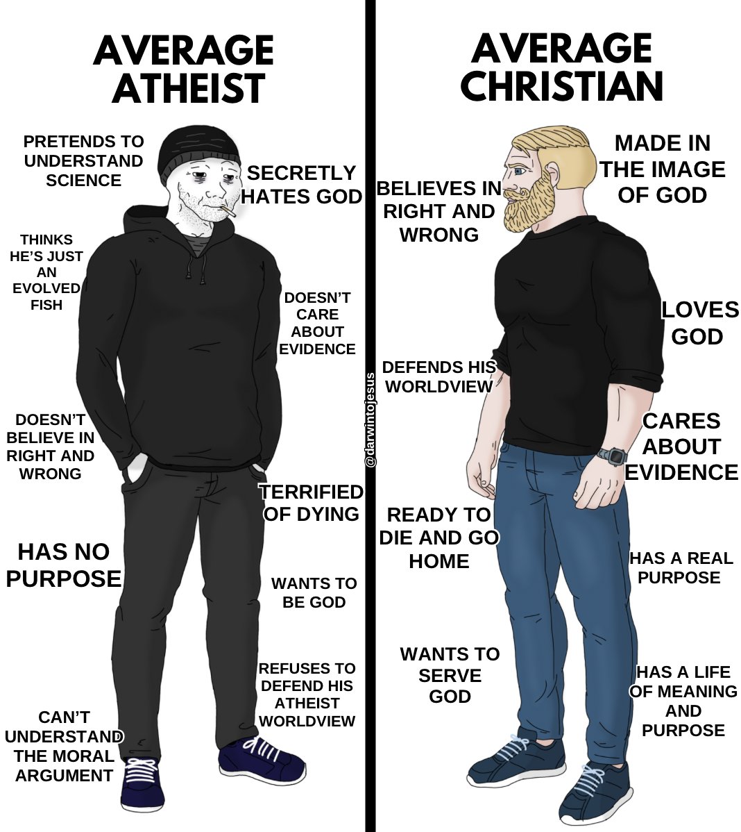 Darwin to Jesus tweet media