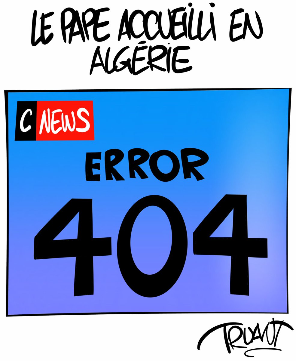 CartoonsMrt's tweet image. Décidément une semaine confisante pour #cnews 
#pape #algerie