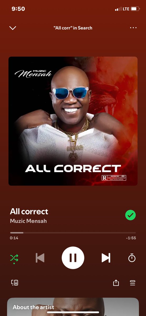 shankarazy's tweet photo. I love this @Muzicmensah_1 song #AllCorrect https://t.co/FCnExd1mVk