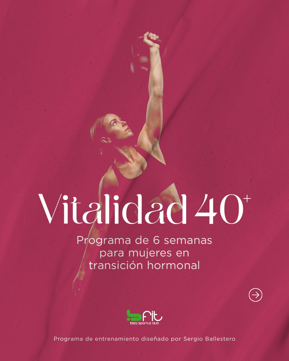 BfitIbiza's tweet photo. 💥 Nuevo en Bfit Ibiza: Vitalidad 40+.

Programa de 6 semanas para mujeres que quieren ganar fuerza, mejorar su bienestar y entrenar con un enfoque más adaptado a esta etapa.

🌐 https://t.co/IkUvQAglJa

#Vitalidad40 #BfitIbiza #FuerzaFemenina https://t.co/j03e1v8Sld