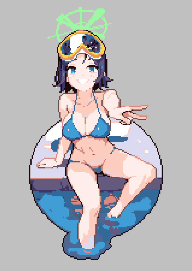 空井サキ(ブルアカ) 「ドット絵の習作02」|atarumanのイラスト