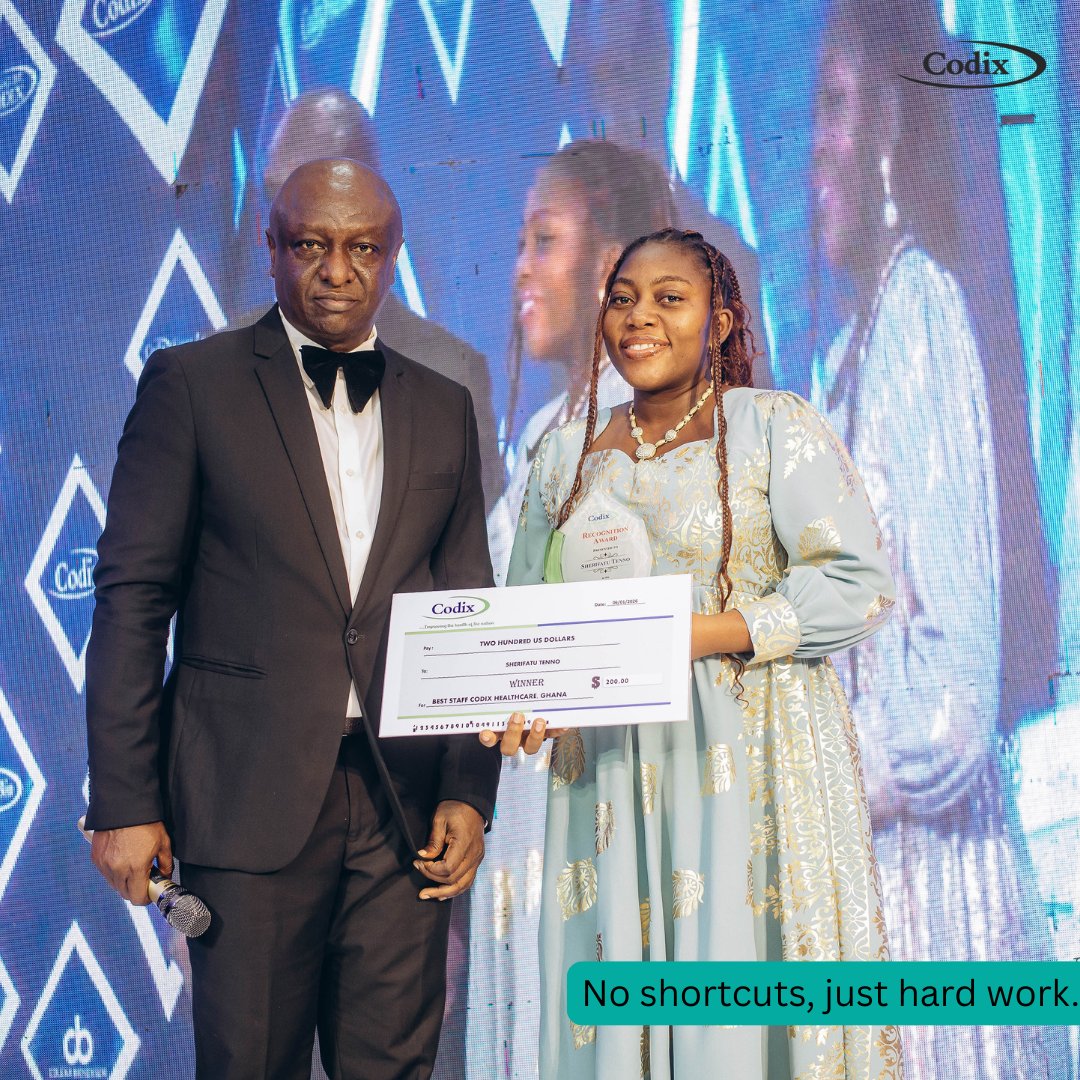 CodixHealthcare's tweet photo. At our Awards and Dinner Night in Nigeria this year, our administrator, Sherifa, was honored as Best Staff.
Her dedication, hard work, and commitment keep motivating us all. Congratulations, Sherifa. This achievement is well deserved.
#codixgroup https://t.co/CTWQezuJt4