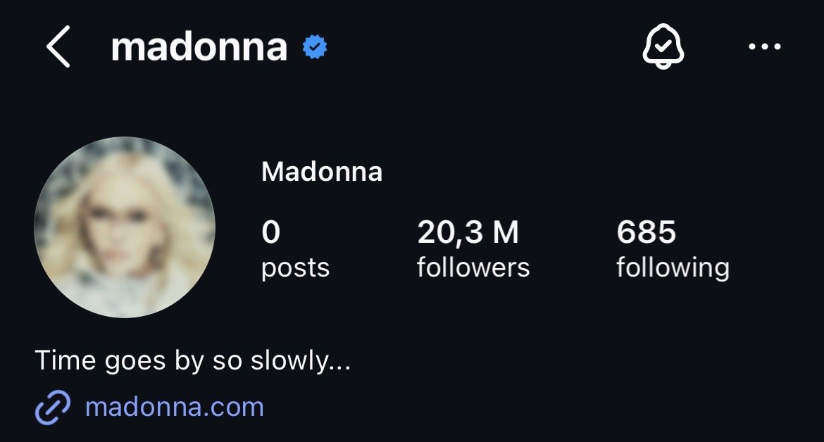 MadonnaUltimate's tweet photo. POP EMERGENCY: MADONNA HAS CLEARED HER INSTAGRAM ACCOUNT!! Madonna is coming!!! #Madonna15 #Confessions2 https://t.co/1xlqlEvIwx