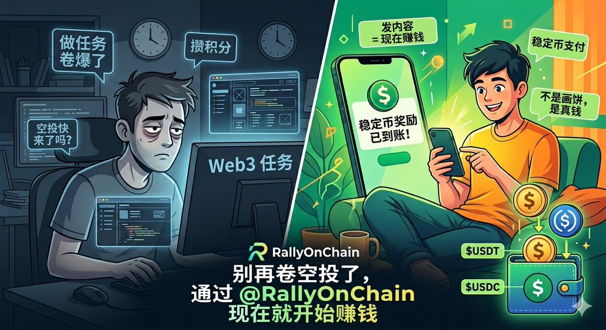 sodislikea's tweet image. 说实话，我有点后知后觉了，一直以为做Web3内容就是拼命卷、攒积分、赌空投，结果这两天才发现，有人已经在稳定收钱了，而且还是稳定币到账，不是画饼，不是未来承诺，是现在就能拿到的钱。

我朋友随手发了几条内容，直接收到奖励了，一开始我还不信，以为只是个例，结果一问才知道，是通过