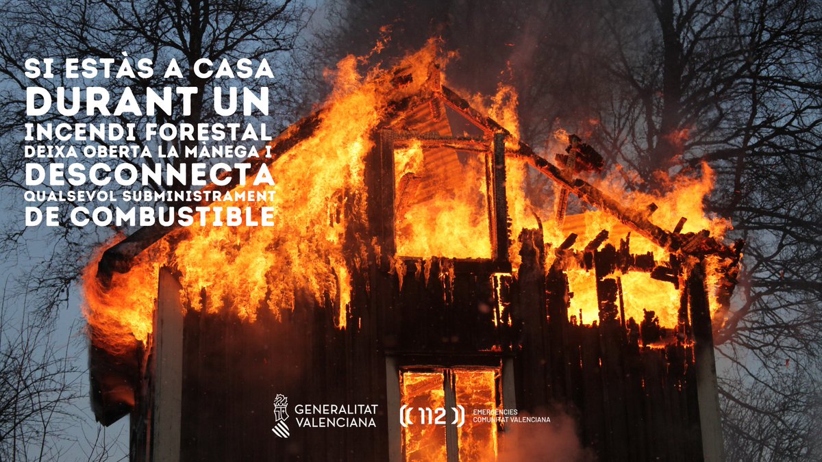 GVA112's tweet photo. 🔊Hui ha acabat la prohibició de l'ús del foc en terrenys forestals durant la campanya de #SetmanaSanta i #Pasqua
🚫Però esta prohibició es manté hui en tota la província de Castelló, on el nivell de preemergència per risc d'incendi forestal és EXTREM.
#JoDicStopAlFoc https://t.co/clSjX65mDf