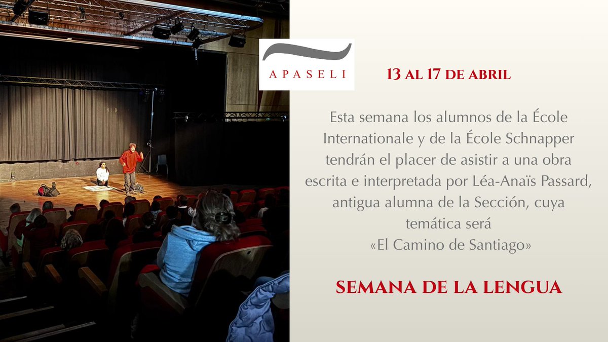 ApaseliLyceeSGL's tweet photo. ✨ Léa-Anaïs Passard, Actriz trilingüe, creadora y puente entre culturas.Antigua alumna de la @SIEstgermain 
Nacida en Argentina y formada entre España, Estados Unidos y Francia, Léa-Anaïs encontró su camino artístico entre el flamenco, el teatro y la comedia musical. #Apaseli https://t.co/Yyj9IxJ4fY