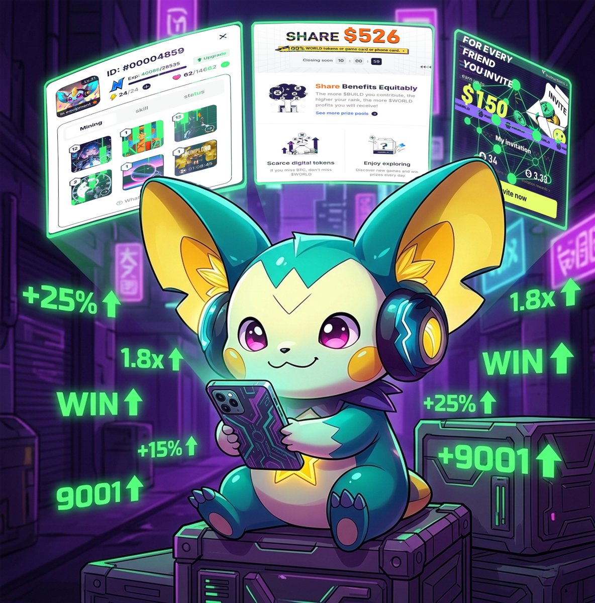 xworld_ai's tweet image. 📊 Numbers don’t lie. The real question is: are they working for you?

💸 Every day inside XWorld, value is already in motion.
🔔 Not someday. Not later. Right now.

🔥 Here’s what’s on the table:
💵 Up to 1,500 $WORLD from daily spins
⚡ Up to 300% boost with leveled X Sprites