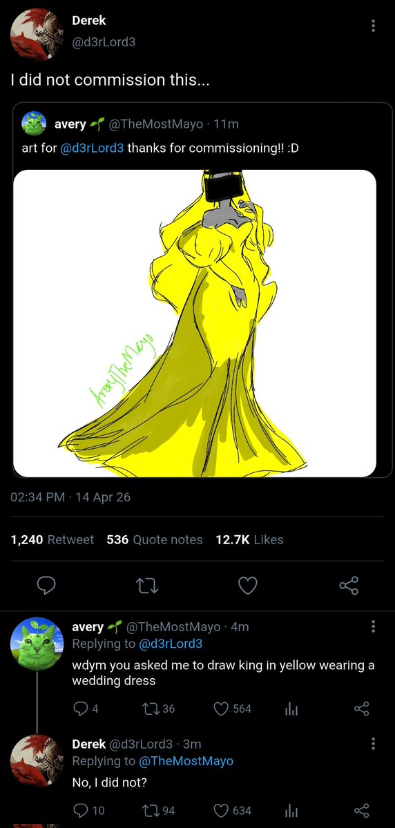 agoostdee's tweet image. #slimeknight

where avery keeps drawing cursed images and tagging derek, thanking him for the comission

[1/7]