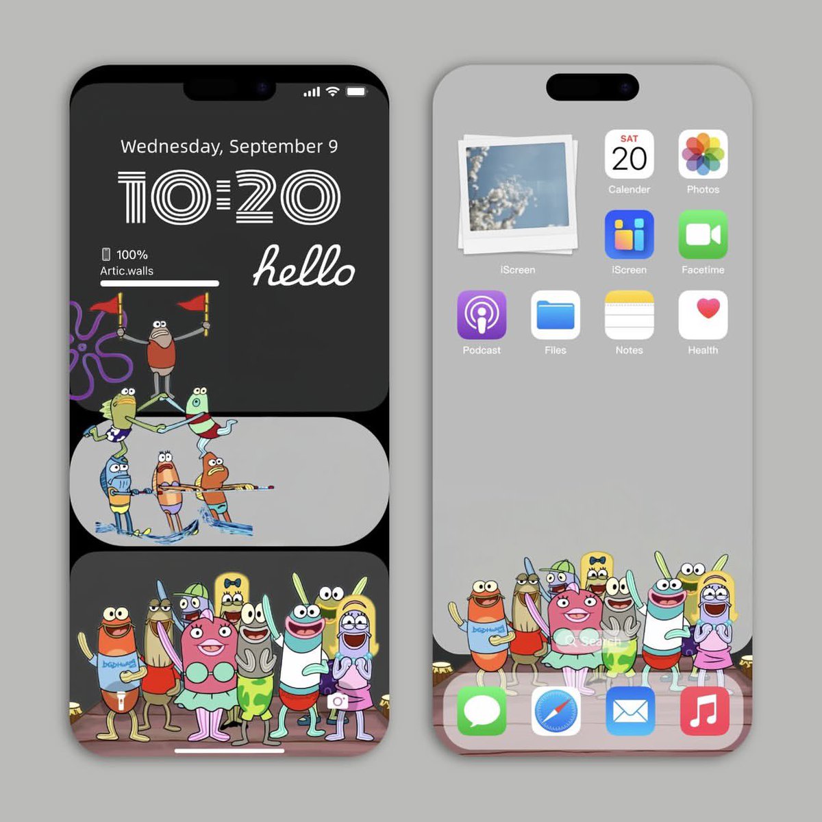 Pulaxki's tweet image. Lock screen and home screen background