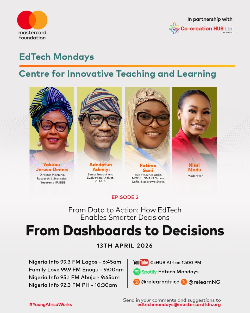 relearnNG's tweet photo. Data on Nasarawa State showed that more teachers were in urban areas. So govt incentivized teachers to apply to schools in rural areas. 1000 new teachers were hired.

That's how school data can drive better outcomes. 

More in Ep 10: https://t.co/j99ziOQapF

#YoungAfricaWorks https://t.co/MMy2wHHDrz