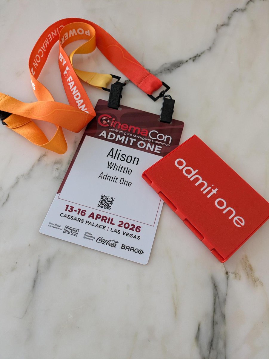 CSLAdmitOne's tweet photo. Completed @CinemaCon Day 1!

The team have touched down in Sin City and had a brilliant first day, learning all about emerging tech in the cinema space. If you're there this week and would like to catch up with, just drop them a message!

#CinemaCon #CinemaCon2026 https://t.co/34l4yviWuT