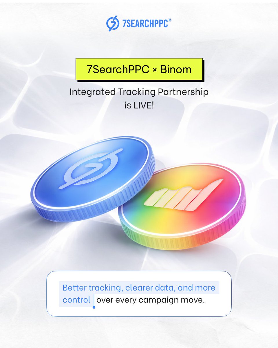 7searchppc_ads's tweet photo. 𝟕𝐒𝐞𝐚𝐫𝐜𝐡𝐏𝐏𝐂 𝐱 𝐁𝐢𝐧𝐨𝐦 𝐢𝐬 𝐧𝐨𝐰 𝐥𝐢𝐯𝐞.

Cleaner tracking. Clearer data. Full campaign control.
- https://t.co/mLa9GF3wf5 

#PPCMarketing #AdTracking #AffiliateMarketing #PerformanceMarketing #7SearchPPC https://t.co/aSnHCGvlPi