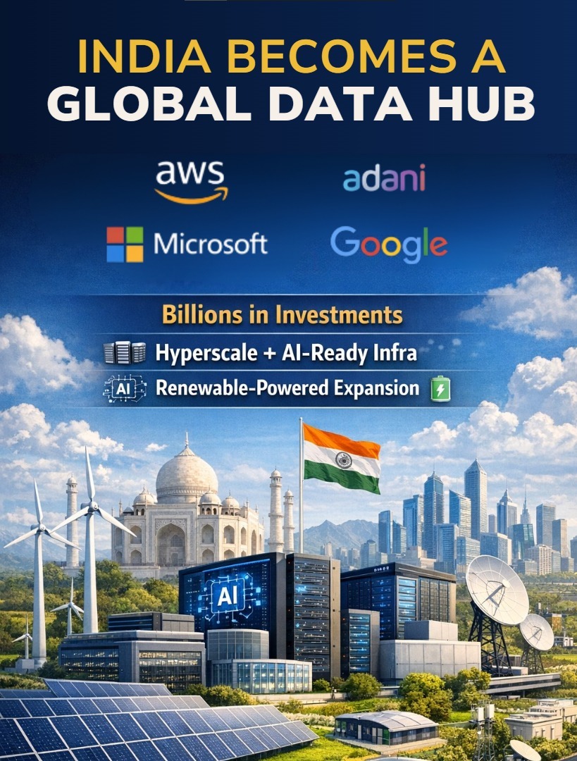 PoojaAv721's tweet image. India’s Data Future Is Being Built... And Adani Is At The Core

India is rapidly emerging as a global data hub, powered by hyperscale infrastructure and AI-ready ecosystems.

With massive investments and renewable-backed expansion... #Adani is playing a pivotal role in building