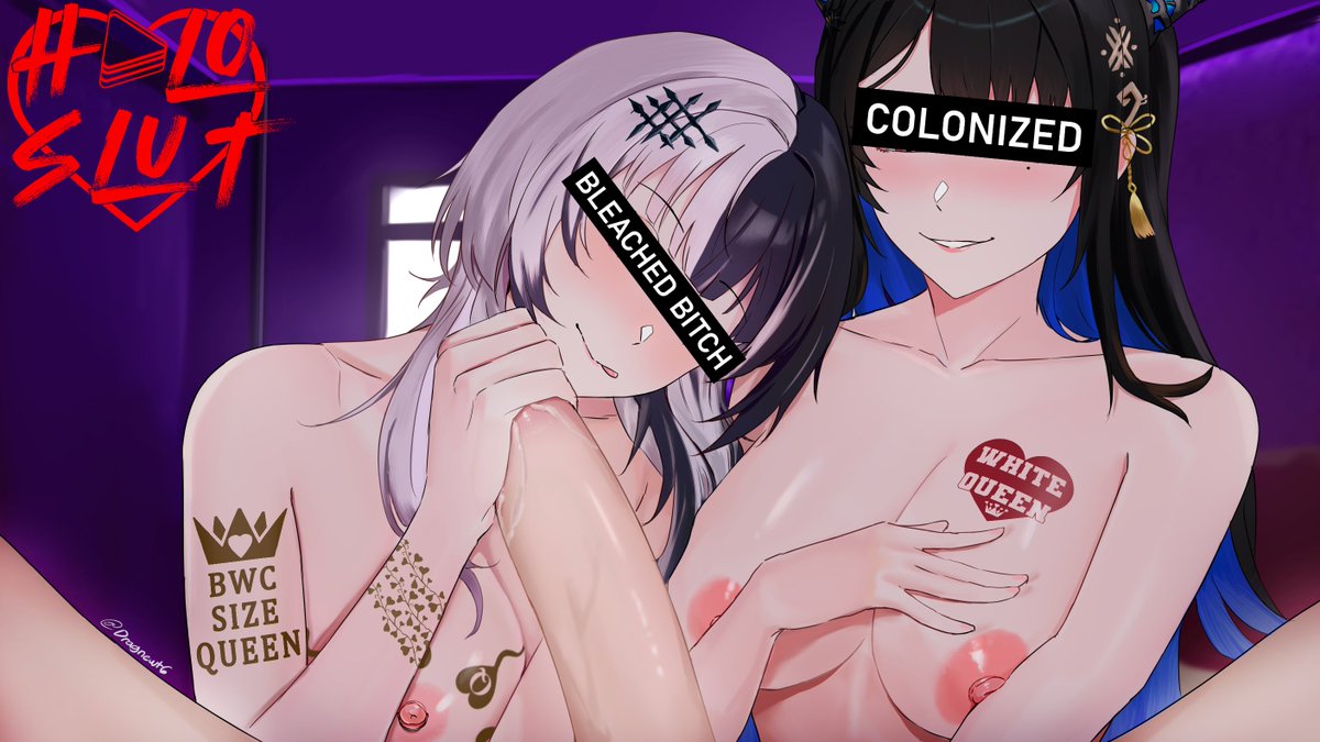 CruzAider197570's tweet photo. #Bleached #bleached #BleachedEdit #bleachedEdit #QOH #Bleachedhentai  
Hololive: Shiori and ravencroft
(alternate colors, based on the eyes in the image) #HololiveBleached 
ravencroft she is trying a BWC for the second time with Shiori https://t.co/fQRq5gZT5u