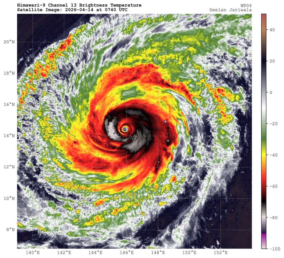 WxTca's tweet photo. Hard to get a more classic looking late-stage eyewall replacement cycle than this one with #Sinlaku https://t.co/qbeoiSzy2P