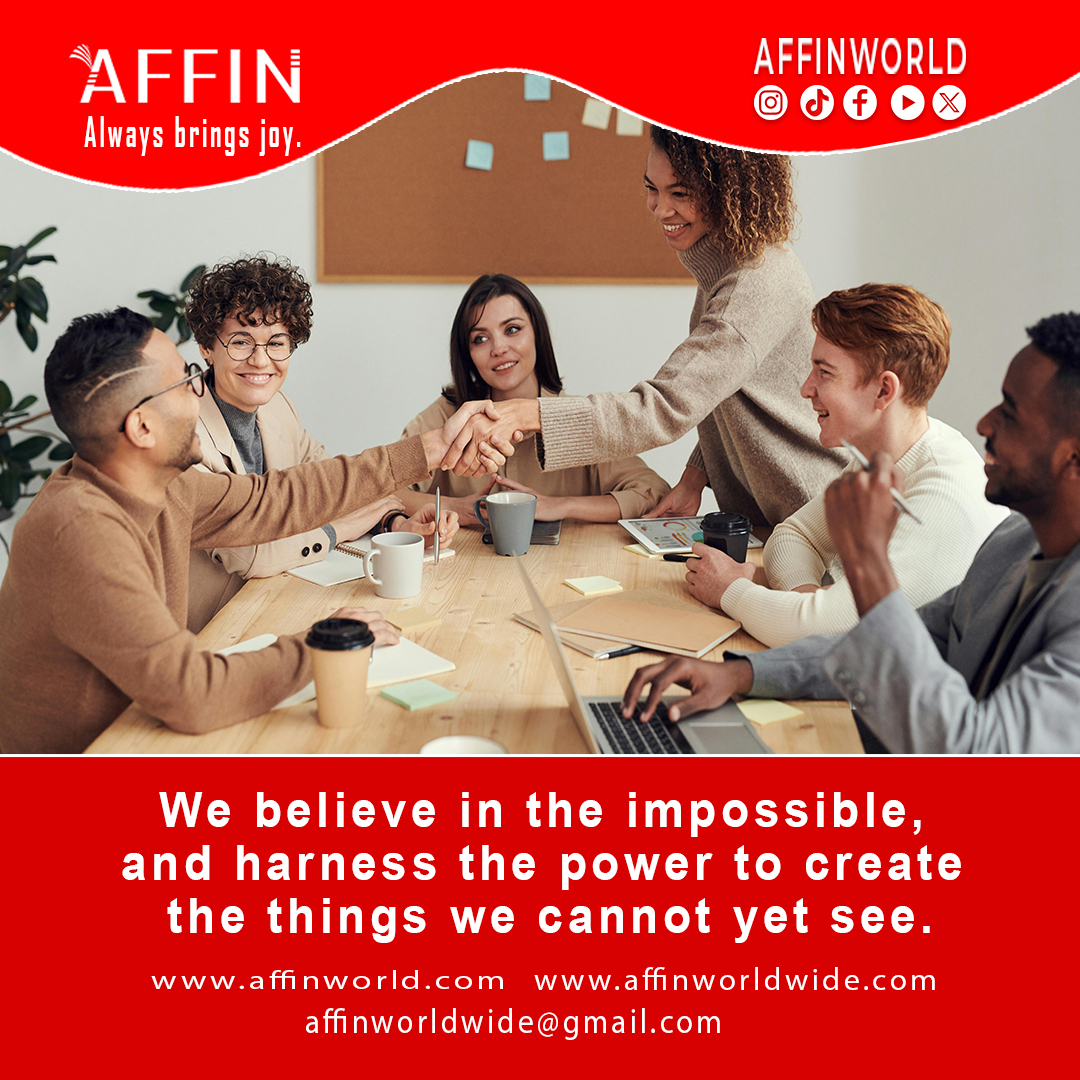 AffinGroups's tweet image. We are always looking for talented, energetic, and dedicated people to join our team.

#affinworld #multisector #fypシ゚ #explore #affinfoundation #affinworldwide