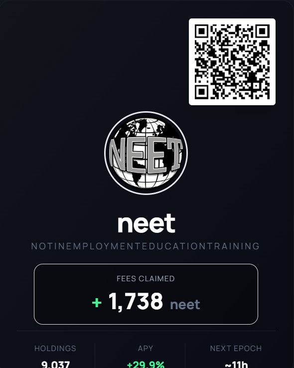 JP2415683's tweet photo. gm degens... my $neet bags just landed... if u havent checked ur allocation yet wyd??? scan the qr and secure the free clout

zcy https://t.co/9Bu8NBTHBZ
