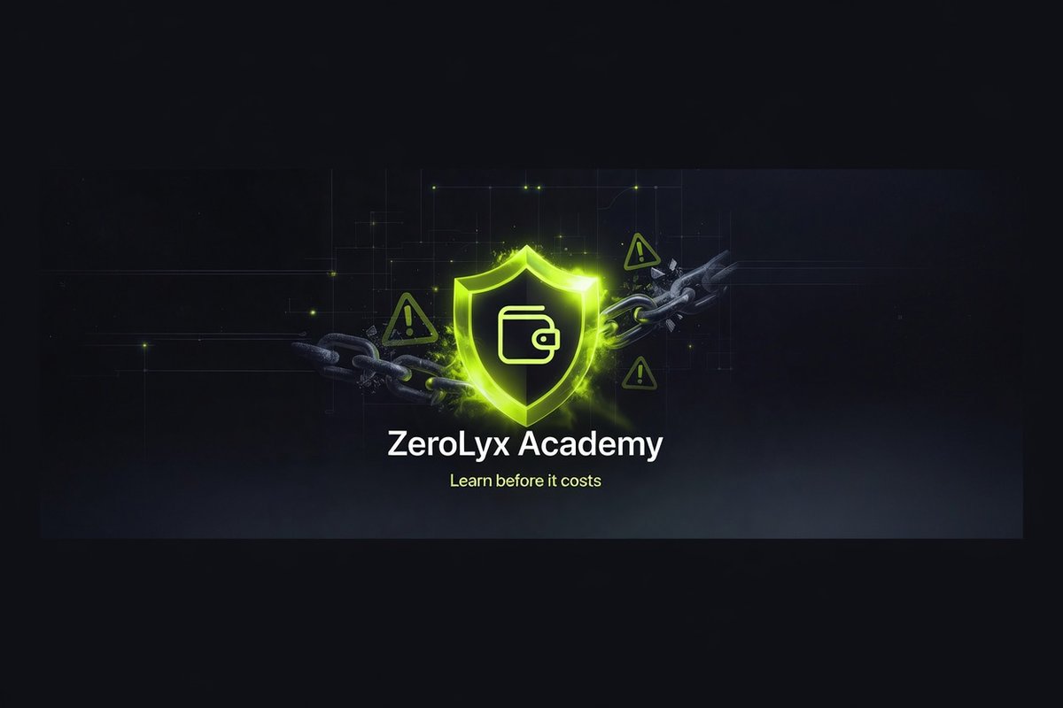 ZerolyxEx's tweet photo. Most DeFi lessons cost money. Bad approval, wrong slippage setting, seed phrase gone — you find out what you missed after the fact.
ZeroLyx Academy covers what actually bites people: wallet safety, token approvals, routing, cross-chain fees. No course structure, no fluff — just the stuff worth knowing before it gets expensive.
https://t.co/9pSVWlcHbD 🔗 #DeFi #Web3 #LearnCrypto