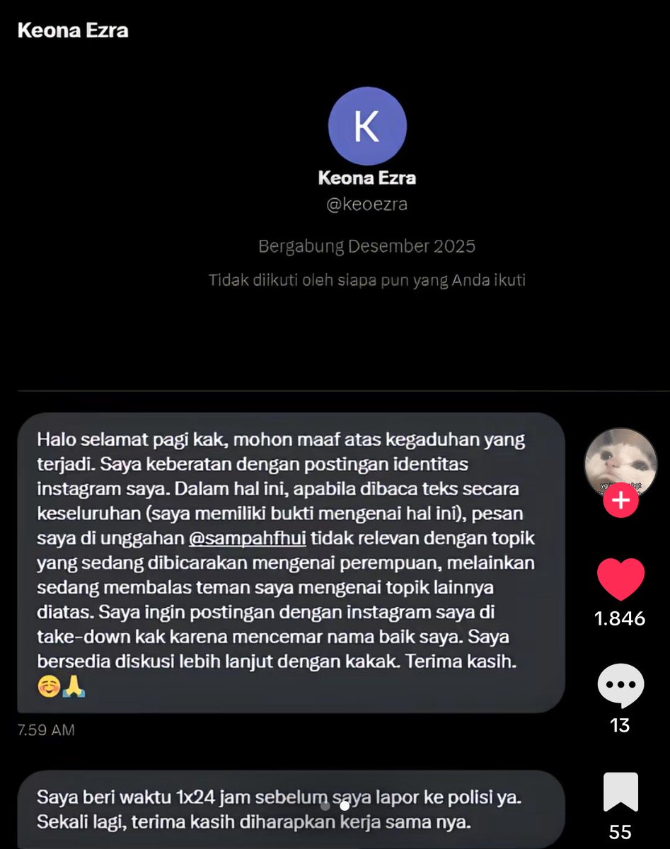 Btw, ada yang ngancem juga mint