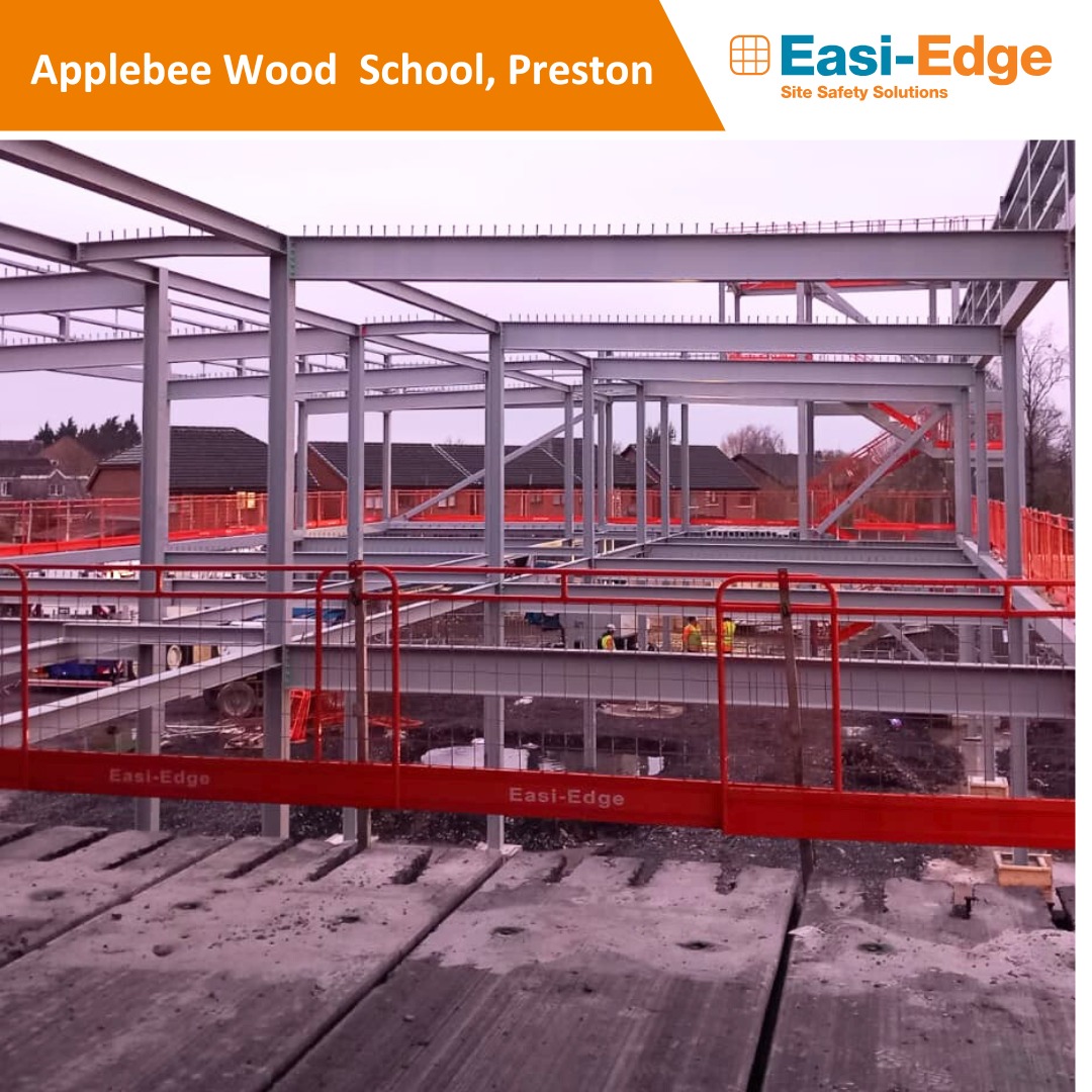 easi_edge_ltd's tweet photo. Easi-Edge has supplied edge protection barriers to the Applebee School construction.

Our systems help ensure safe working at height throughout the project, supporting a secure environment for all on site.

#EdgeProtection #Easi-Edge #SafetyAtHeight #Preston #ApplebeeSchool https://t.co/pZaHSIjyQ9