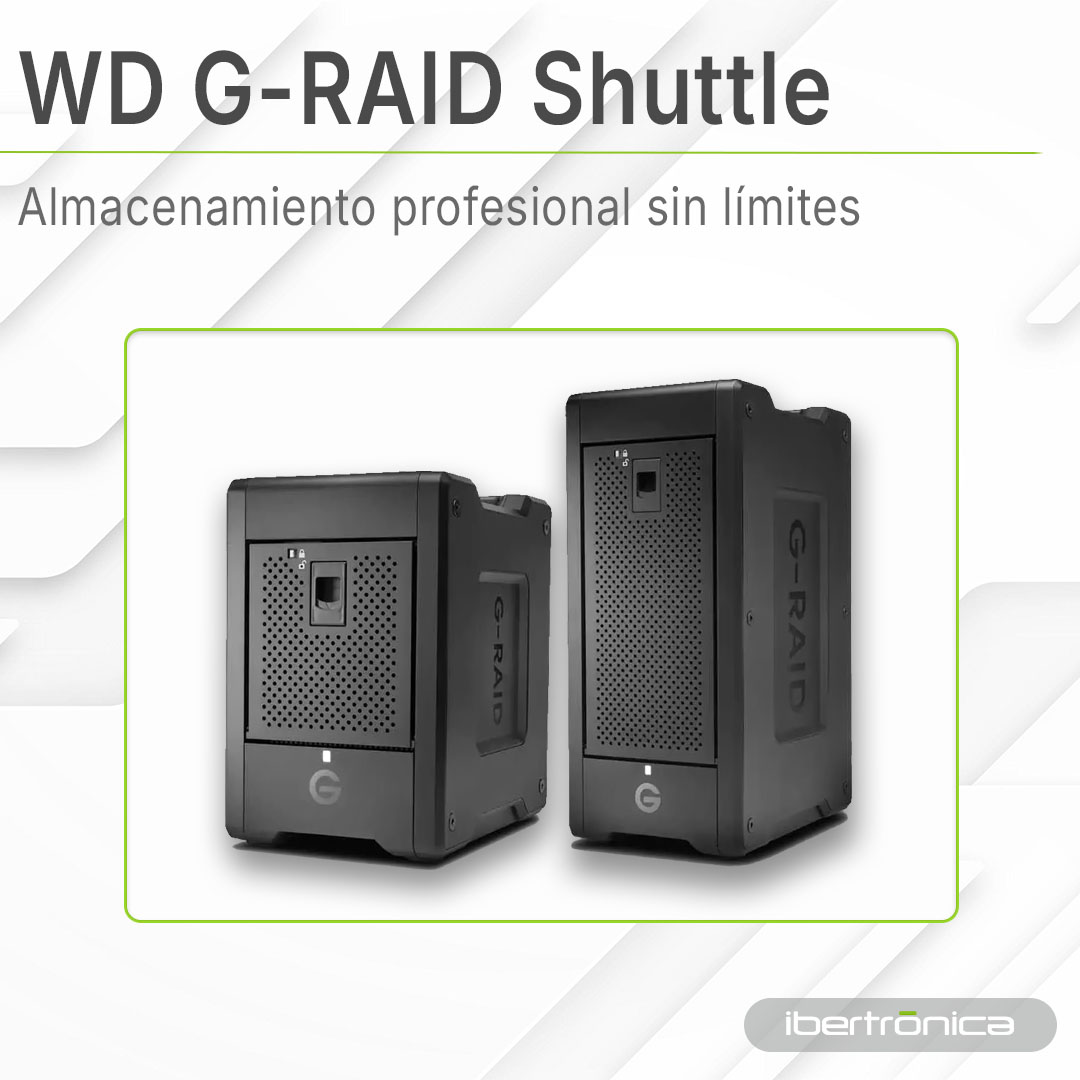 ibertronica's tweet image. Potencia profesional para tus proyectos 💾⚡ WD G-RAID Shuttle: almacenamiento masivo, velocidad extrema y fiabilidad total. Ideal para creadores exigentes 🚀 #Storage #Pro #WD 

🔗👇 
zurl.co/OQo4A