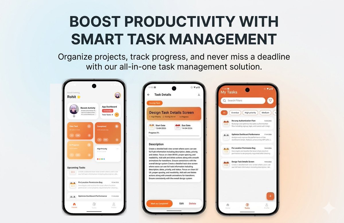 rhitverse's tweet photo. -Boost your productivity with Prioro - my cross-platform task manger built using Flutter &amp; Firebase!
- key Features
• Secure login (Email/Google)
• Smart task creation &amp; reminders
• Powerful filters &amp; search
• Data safety with Firebase
https://t.co/lJKStrvPea https://t.co/6Eqmw2LWnF