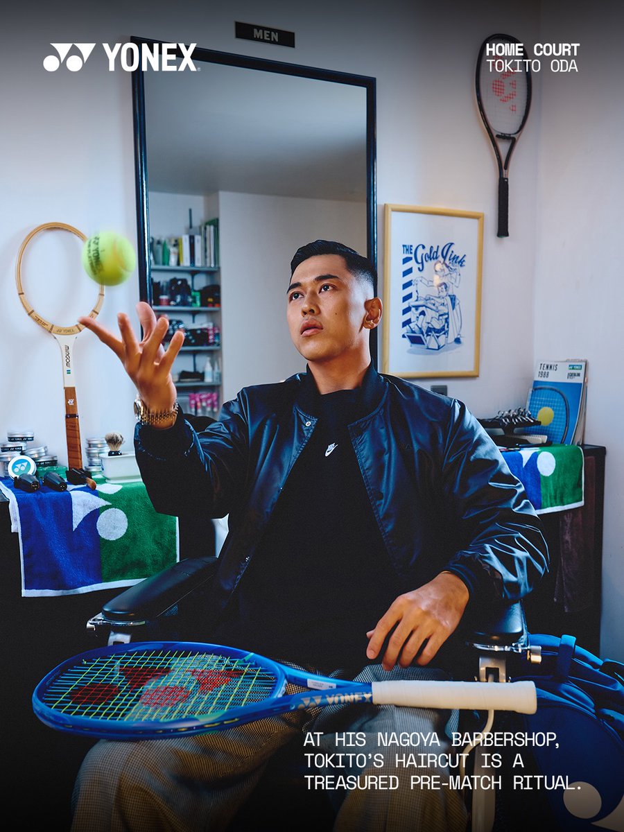 yonexfrance's tweet photo. Pomade, précision, rituel. ✂️

À Nagoya, le barbier fait partie de mes passages incontournables avant un match.

#TimelessTokito #HomeCourt https://t.co/i53c4w3w8b
