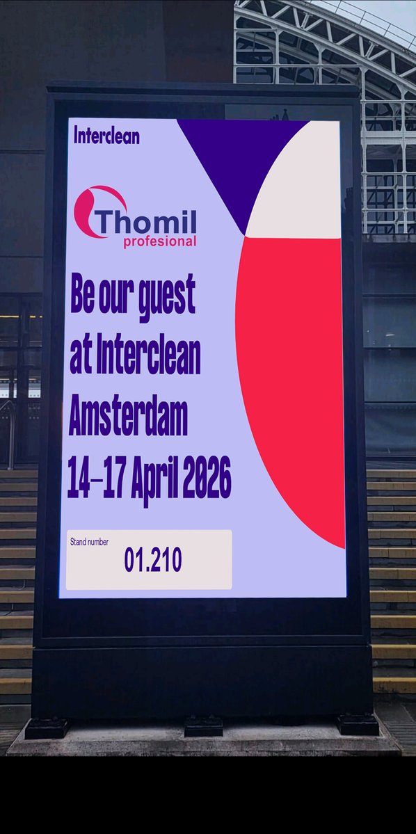 ThomilPro's tweet image. LET'S GET STARTED!
We'll be waiting for you at our stand

📍@Intercleanshow @RAI_Amsterdam 
Hall 1 - Stand 01.210

#Cleaning #Hygiene #ProfessionalCleaning #Thomil