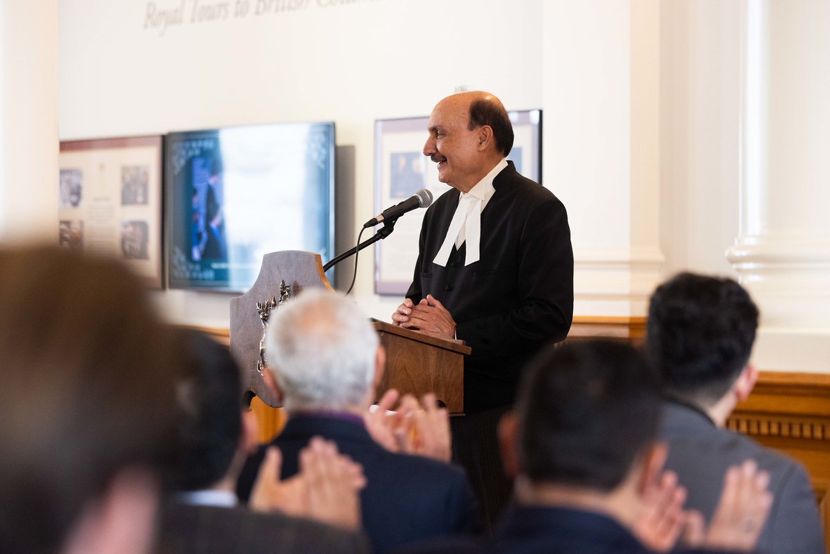BCLegSpeaker's tweet image. #EidMubarak from all of us @BCLegislature. We celebrated a little late this year because the Legislature was not in session on March 19th, #EidAlFitr. It was my honour to host this event over lunch hour today with @Dave_Eby, @TrevHal, @JeremyValeriote and @amnashahbc. Thank you