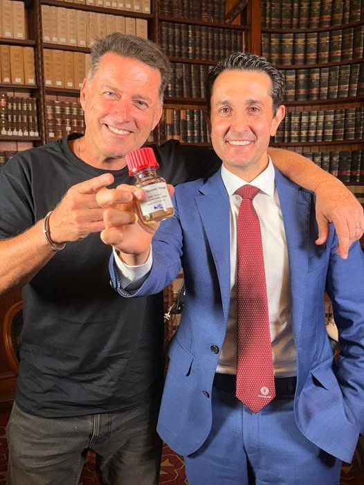 From “I F*cking Love Australia” on Facebook:

“Karl Stefanovic sniffed a bottle of oil on national television this week and called it liquid gold.

I did the maths he refused to do.

That bottle represents a field producing 200 barrels a day. For the folks paying attention,