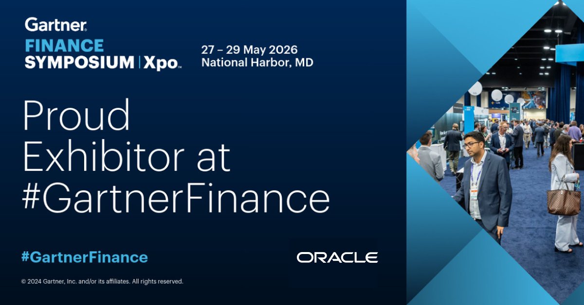 tajbayati's tweet photo. Attending the Gartner Finance Symposium/Xpo in National Harbor? Connect with Oracle experts and explore the latest in autonomous and agentic finance solutions. Register today and use discount code FES26EDC to save: https://t.co/ioacAhTsVL 
#OraclePartners #AutonomousFinance https://t.co/UGWLD9NZDE