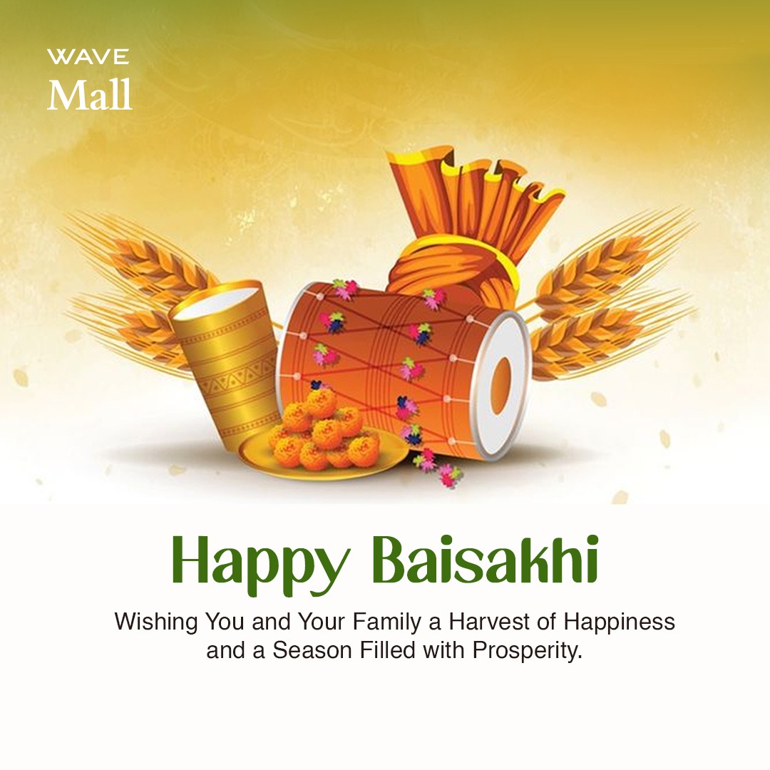 WaveMalls's tweet photo. 🌾✨ Happy Baisakhi from Wave Malls!

Wishing you and your family a season full of happiness, success &amp; prosperity. 💛

#HappyBaisakhi #WaveMall #Baisakhi2026 #FestiveVibes #HarvestFestival #CelebrateTogether https://t.co/A6CH9eLUKE