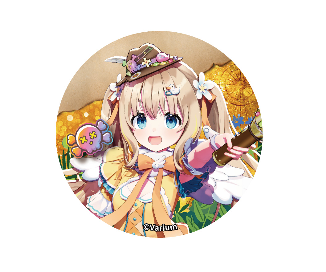 🌈Life Like a Live!11💫
【#えるすりー11 限定グッズ販売中⚔️】

＼ 推し宝箱の中身、大公開🎁 ／

#キャラコイン缶バッジ ✨
【Varium -ぶいありうむっ！-】　　
🌟綿宮あひる（<a href="/Watamiya_Ahiru/">綿宮あひる🐣☁️</a>）さん

撮り下ろし3Dビジュアルと姫咲ゆずるさん書き下ろしSDイラスト、