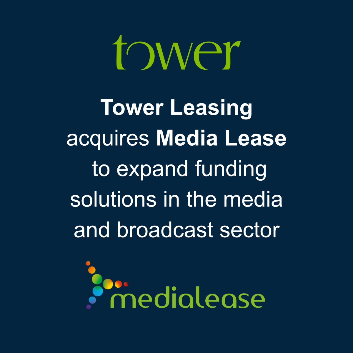 towerleasingltd's tweet image. We’re delighted to share that Tower Leasing has completed the acquisition of Medialease. 

Read the full announcement here: towerleasing.co.uk/news/tower-lea…

#TowerLeasing #MediaLease #Acquisition #Announcement