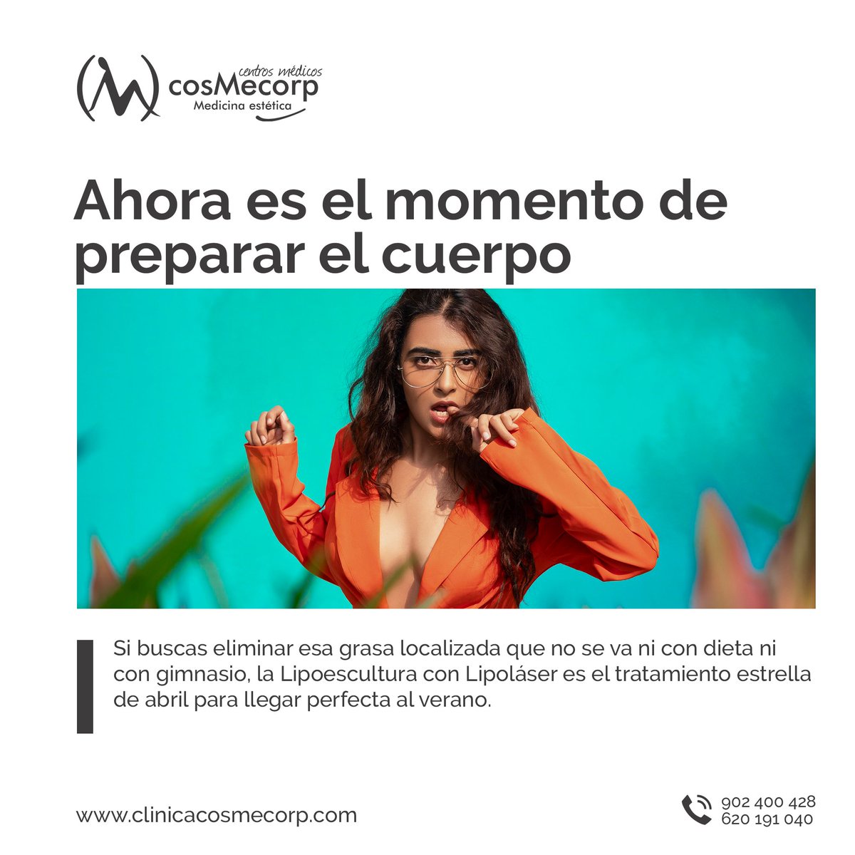 centrocosmecorp's tweet photo. 👙 EL MOMENTO DE PREPARAR TU CUERPO ES... ¡AHORA!

Elimina la grasa con Lipoescultura

Dr. Juan Carlos Palacios
1ª consulta gratis
Financiación a tu medida

☎️ 902 40 04 28 | 📲 620 191 040
➡️ https://t.co/vdJp8O9e68

#Lipolaser #Lipoescultura #OperacionBikini #CuerpoPerfecto https://t.co/7dzi6KPKWz