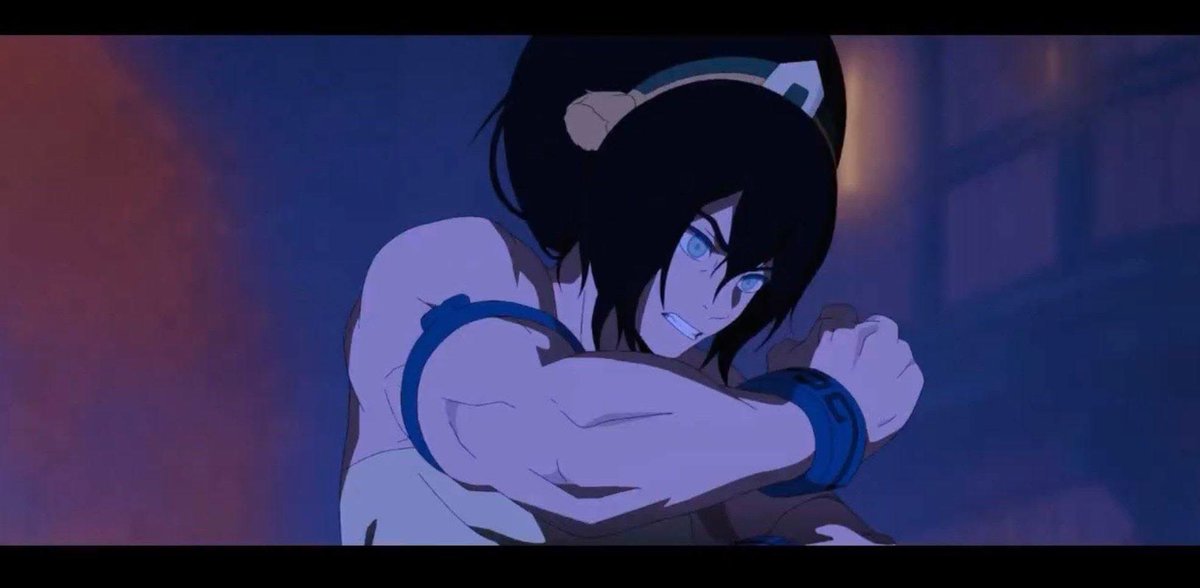 Toro_2810's tweet image. Wtf is this real???? Toph really gonna have muscles like this in the movie??
If this is real then lemme say
Baby girl u used to look so small and cute, now u look like u can choking me to dead with one arm 😭
Though I still love her sm and those muscles just making her so hot🔥