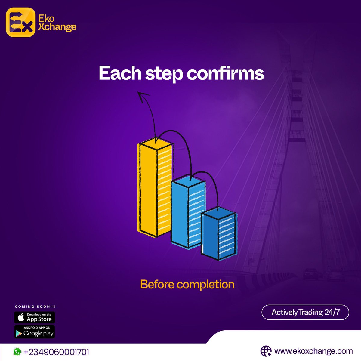 EkoXchange's tweet photo. ⏳ What feels like waiting usually isn’t.
Every step gets confirmed before it completes.

By design. https://t.co/WSKj4vbmKU