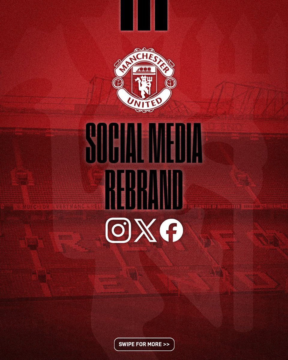 callumfinazzi's tweet image. Redefined. Reimagined. Reloaded. 🔴

A bold new social identity for Manchester United — blending heritage with a modern edge.

Thoughts? 👇

#MUFC #FootballDesign #SportsDesign #Rebrand #GraphicDesign