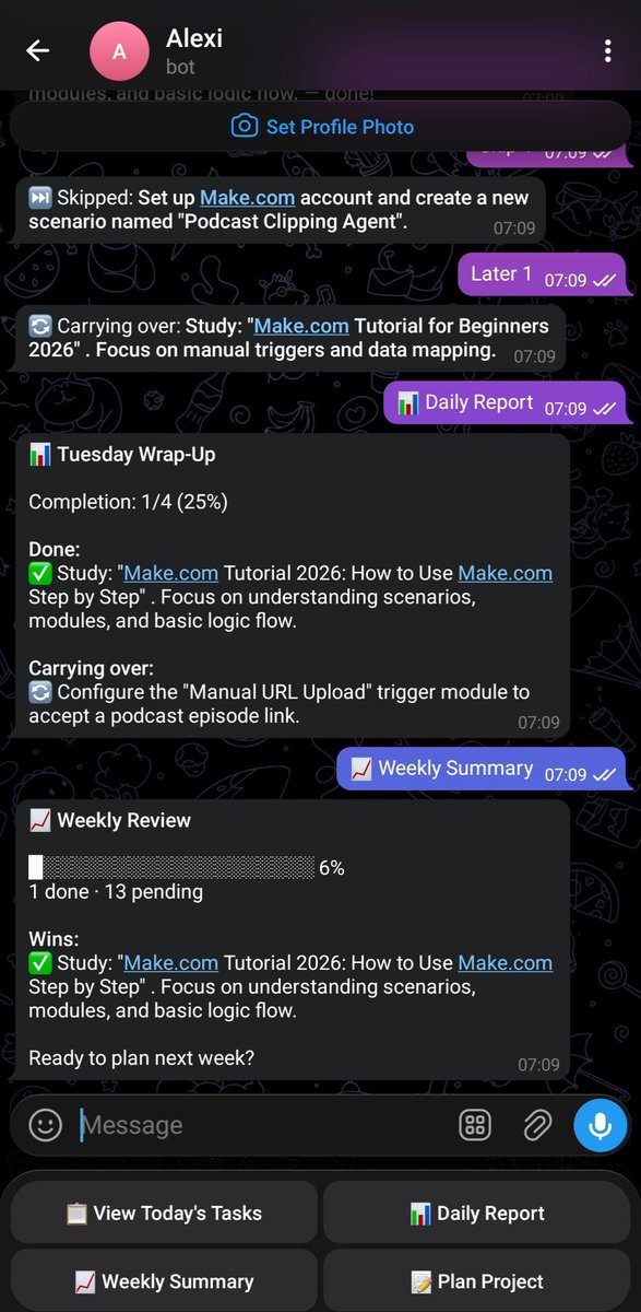 Been working on this for a while so I guess it's time to reveal.

I just built Alexi:

a personal project coach powered by @ElizaOS on <a href="/nosana_ai/">Nosana</a>'s decentralized GPU network.

It plans your week, finds real tutorials, syncs tasks to Notion, and sends reminders on Telegram.

This