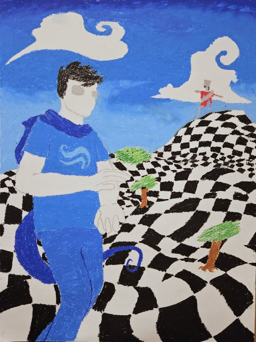 arbitCyanosis's tweet photo. the stuff i was working on for 4/13 isnt finished so have one of my art finals instead instead

#homestuck https://t.co/QPIQFvll42