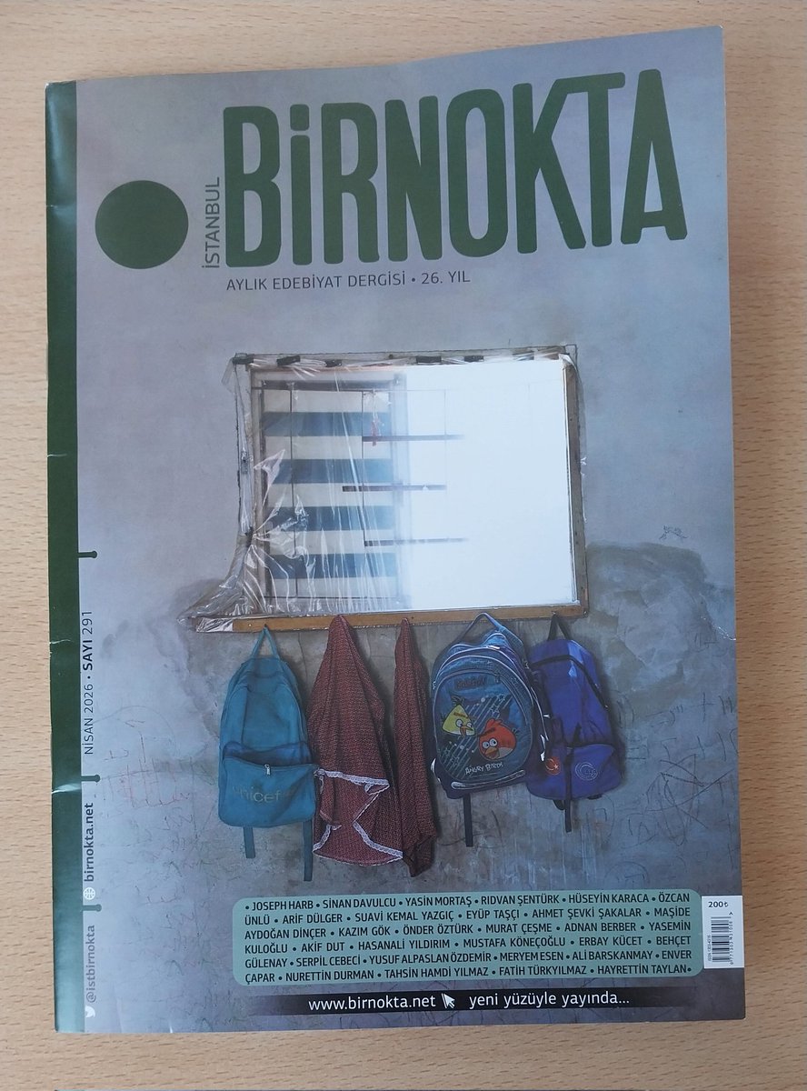 "... bir umudun peşinden koşmaktır şiirleri, hikâye ve denemeleri derlememiz, dergileştirmemiz."

Bir Nokta edebiyat dergisinin 291. sayısı çıktı. Bereketli okumalar dileriz.

Nisan 2026