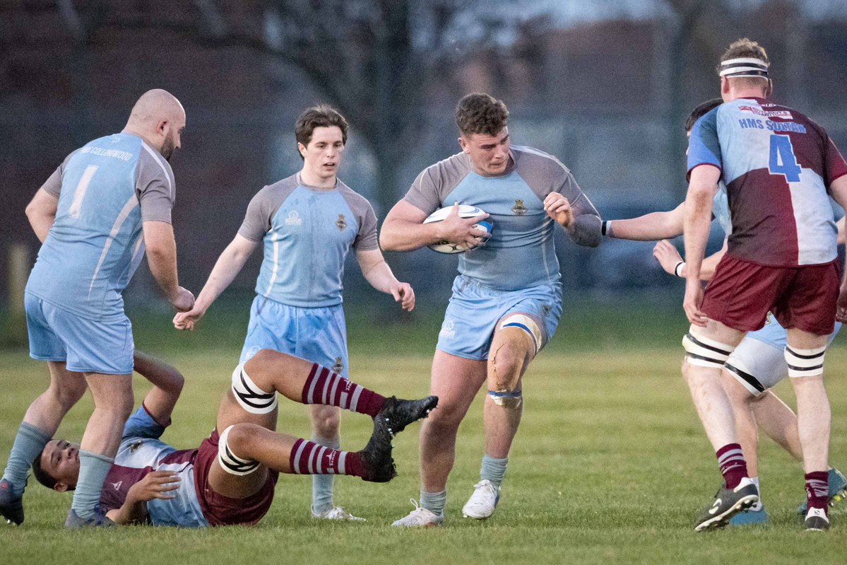 HMSsultan's tweet image. 🏉 Sultan are in the Royal Navy Rugby Cup Final! After a recent 45–19 semi-final win vs @HMS_Collingwood, we face @RAF_Marham tomorrow night.
📅 15 Apr | 📍Portsmouth USG, Burnaby Road | ⏰ 19:00
Come and support the team! #AWEsoME #RNRUcup @NAVYfit
