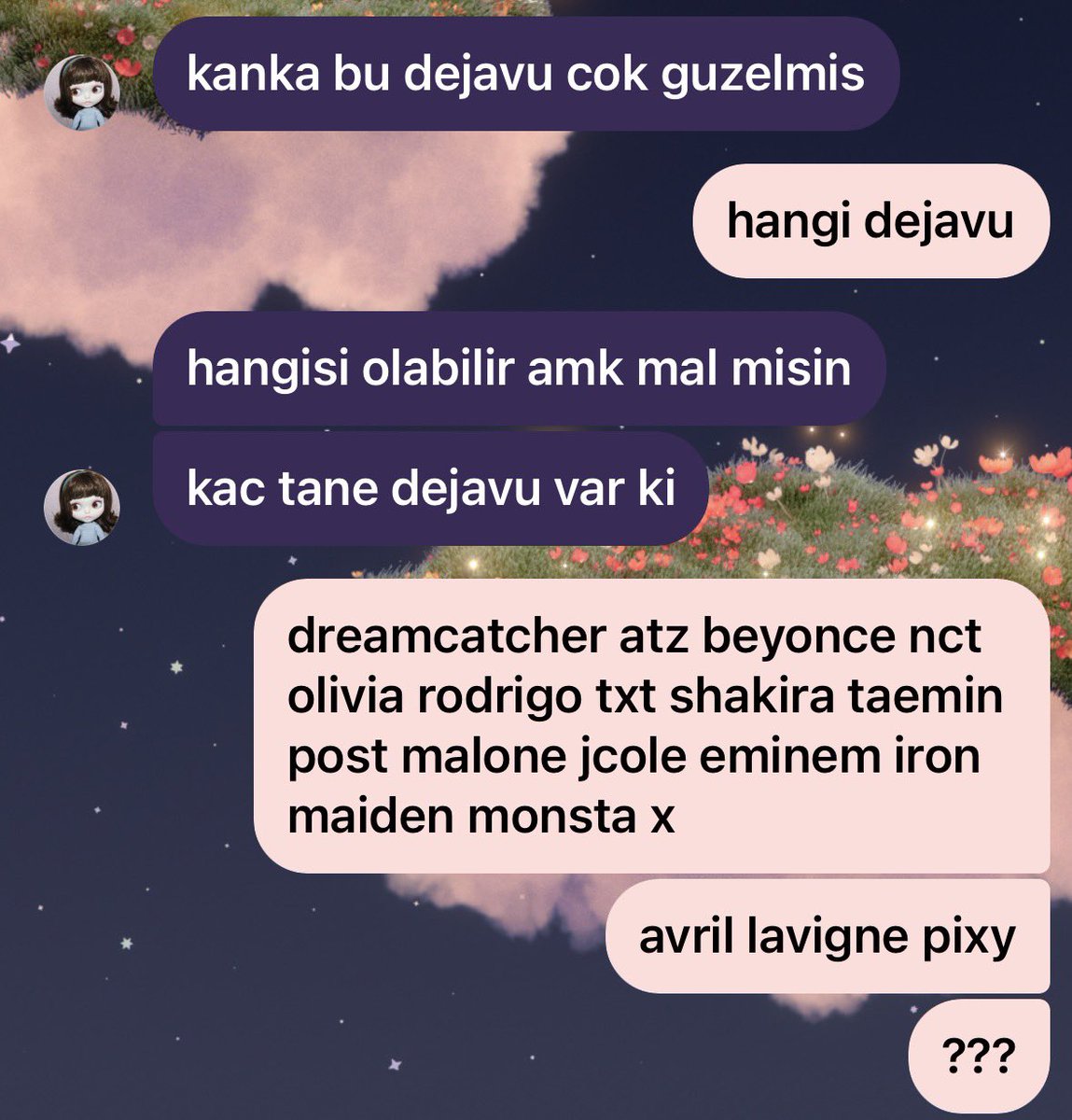 sektordeki deja vu yogunlugu hakkinda