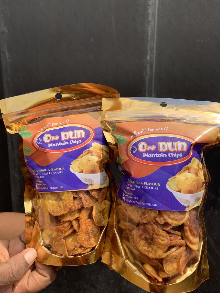 Odunchips's tweet photo. Crunchy ripe plantain chips
Medium pouch
3000 naira only https://t.co/Z5iJIDHe1u