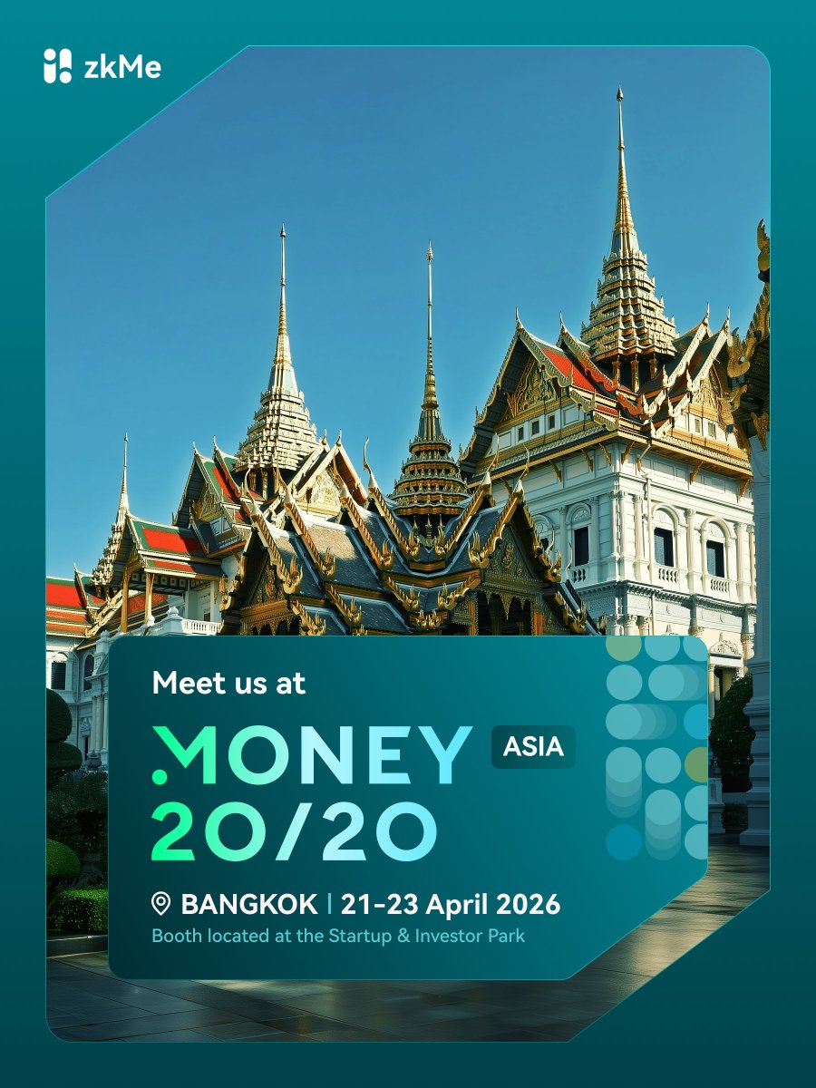 zkme_'s tweet image. We'll be at Money2020 in Bangkok! 

Stop by our booth to talk all things identity and agents. 

We're building something cool that you won't want to miss out on! 👀

#Money2020Asia #Money2020 #FinTech #DigitalIdentity #Bangkok #AIAgents