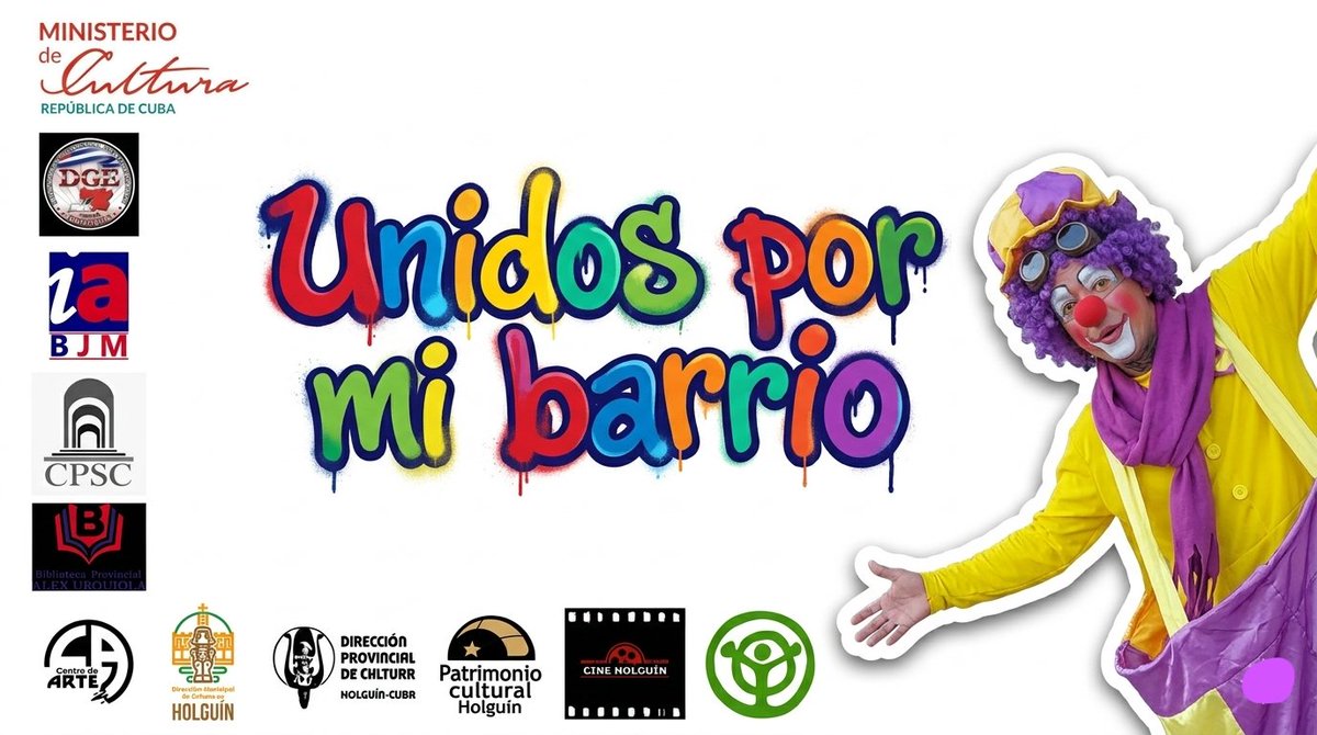 CPCC_Holguin's tweet photo. Este jueves 16, el proyecto "Unidos por mi barrio" toma el Centro de Promoción Cultural "Venga la Esperanza". Porque el arte es un derecho de todos. https://t.co/hb0PpScvxU