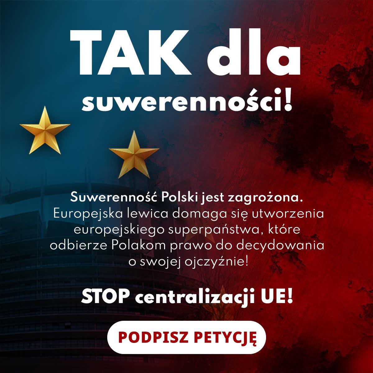 Czy Polska przestanie być suwerennym państwem?
Pięciu eurodeputowanych z Belgii i Niemiec zaproponowało 267 poprawek do unijnych traktatów, które w praktyce oznaczają jedno: koniec suwerenności państw narodowych.
Po ich wejściu w życie Polska nie będzie mogła samodzielnie